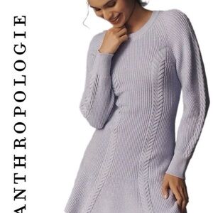 Anthropologie Lavender Long Sleeve Dress